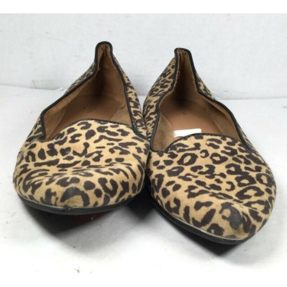 Merona Women's Animal Print Flats Leopard Print Pointed Toe Brown Size 9 - Picture 2 of 11